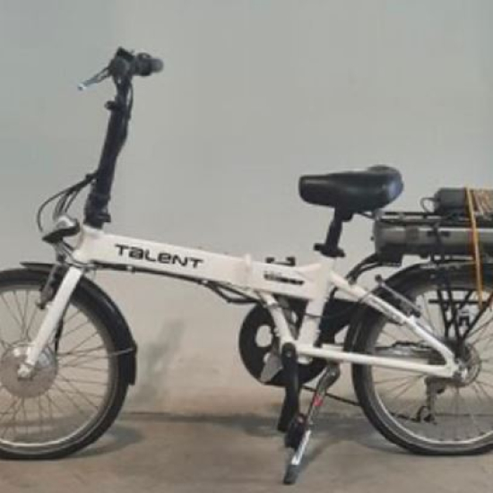 Talent e-foldecykel, hvid med batteri på bagagebærer (2 af 2 stk. stjålet)